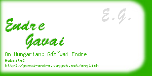 endre gavai business card